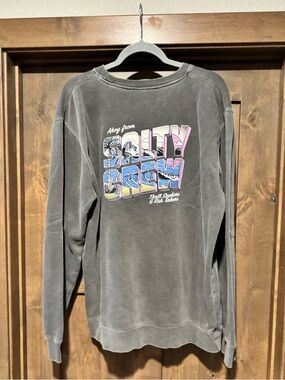 Salty Crew Washed Charcoal Sweatshirt with Pastel Graphic